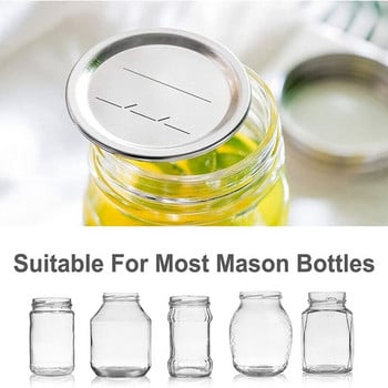 80 бр. Капаци за консерви с широко гърло, капаци за консерви Mason Jar за топка, капаци от разделен тип, устойчиви на течове 86 mm капаци за буркани Mason за консерви