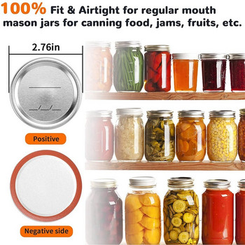 98 Count 70mm Regular Mouth Canning Lids for Ball and Kerr Canning Lids - Split-Type Metal Mason Jar Lids for Canning