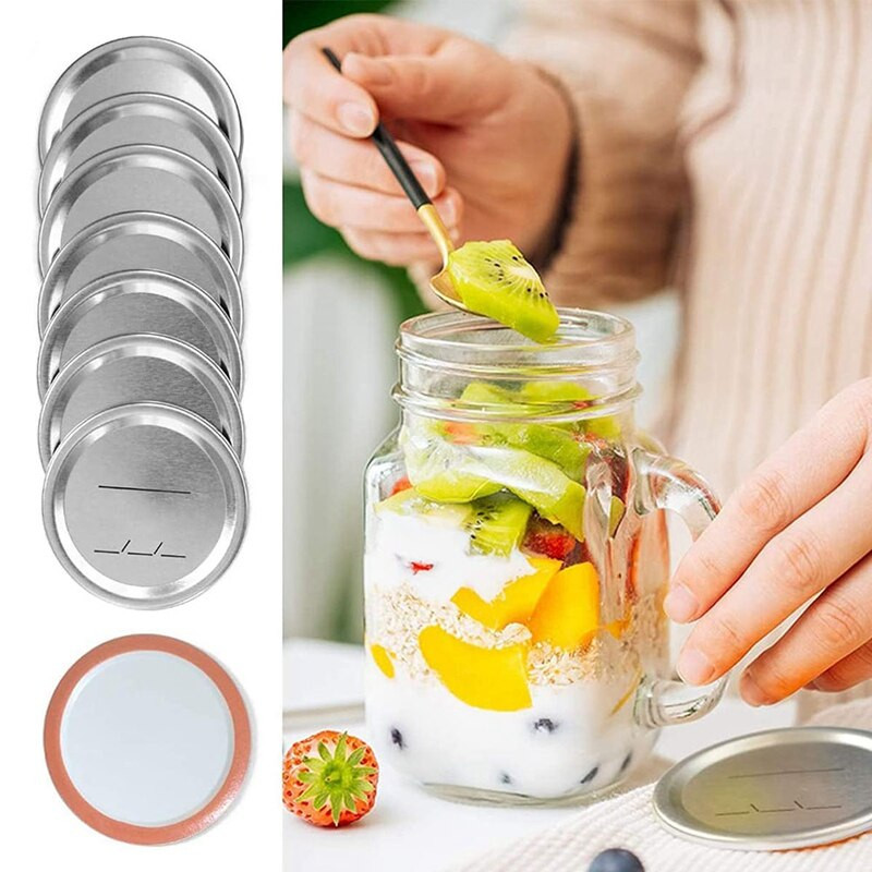 Poklopci za konzerviranje sa širokim otvorom od 80 komada, poklopci za konzerviranje Mason staklenki za kuglice, djeljivi poklopci otporni na curenje, 86 mm poklopci za konzerviranje staklenki za konzerviranje