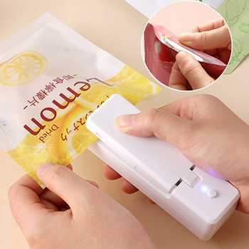 Mini Bag Sealer 2-in-1 Portable Heat Sealers Rechargeable Hanhelld Heat Sealers & Cutter for Plastic Bag Storage Food