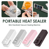 2 σε 1 Mini Bag Sealer Επαναφορτιζόμενο Mini Handheld Vacuum Sealer Sealer Food Bag Snack Πλαστικές σακούλες Σφραγιστικό για το σπίτι κουζίνας