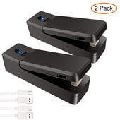 USB mini uzatvárač vreciek 2 v 1 prenosné tepelné uzatvárače, nabíjateľné ručné vákuové tepelné uzatvárače a rezačky na skladovanie plastových vreciek, potraviny