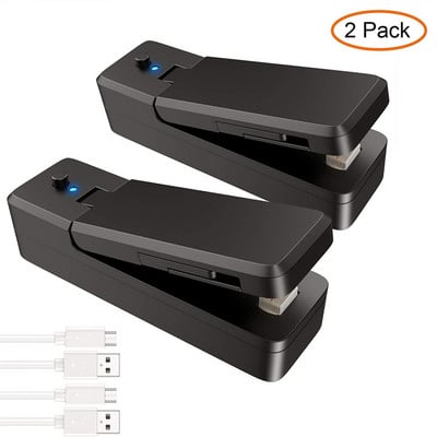 USB mini uzatvárač vreciek 2 v 1 prenosné tepelné uzatvárače, nabíjateľné ručné vákuové tepelné uzatvárače a rezačky na skladovanie plastových vreciek, potraviny