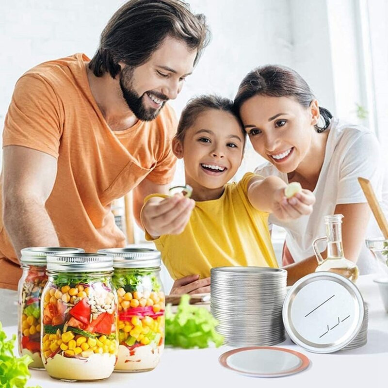 Poklopci za konzerviranje sa širokim otvorom od 80 komada, poklopci za konzerviranje Mason staklenki za kuglice, djeljivi poklopci otporni na curenje, 86 mm poklopci za konzerviranje staklenki za konzerviranje