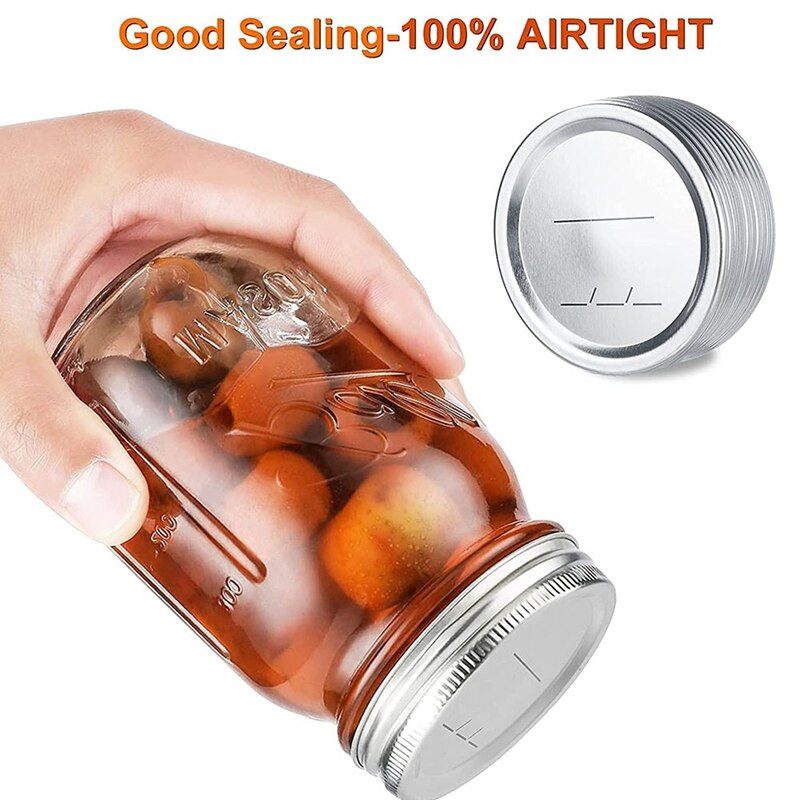 Poklopci za konzerviranje sa širokim otvorom od 80 komada, poklopci za konzerviranje Mason staklenki za kuglice, djeljivi poklopci otporni na curenje, 86 mm poklopci za konzerviranje staklenki za konzerviranje