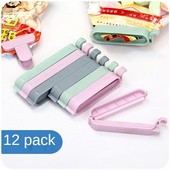 12 kom/lot Brtva za pohranjivanje grickalica Brtva za brtvljenje kopči za vrećicu Stezaljka za brtvljenje Stezaljka za vrećicu za hranu Kuhinjski alat Stezaljka za zatvaranje hrane