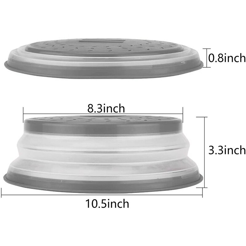 Capac pentru stropire pentru cuptor cu microunde Husă cu aerisire pliabilă pentru alimente pentru cuptor cu microunde, cu mâner de prindere ușor