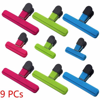 Σετ κλιπ πλαστικής σακούλας Μεγάλα κλιπ για τσάντες τσιπ βαρέως τύπου ABS πολύχρωμα κλιπ στεγανοποίησης σφιγκτήρες για σακούλες σνακ και φαγητού για να διατηρούνται φρέσκα