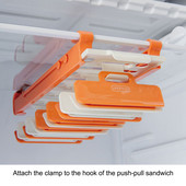 Ράφι αποθήκευσης ψυγείου Ράφι ψυγείου Ράχα κρεμαστή Συρόμενος δίσκος ράγας για τσάντα τροφίμων Zip-bag Θήκη φρέσκου ψυγείου Organizer