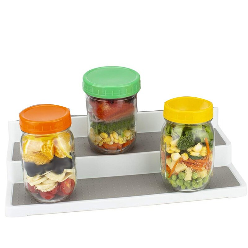 Plastični poklopci za staklenke u boji od 16 pakiranja - 8 Mason poklopaca sa širokim otvorom i 8 običnih okruglih poklopaca za usta, protuklizni poklopci za pohranu hrane