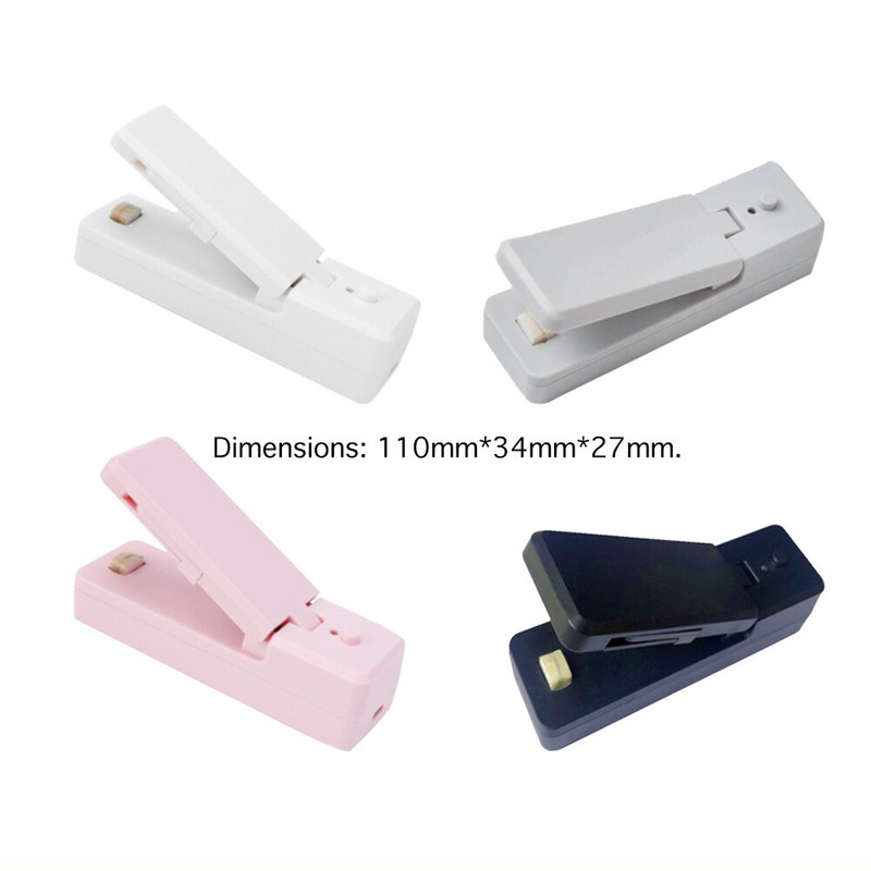 Prenosný mini uzatvárací stroj, nabíjateľný tepelný uzatvárač, plastový ručný uzáver na potraviny, kuchynský gadget do domácnosti