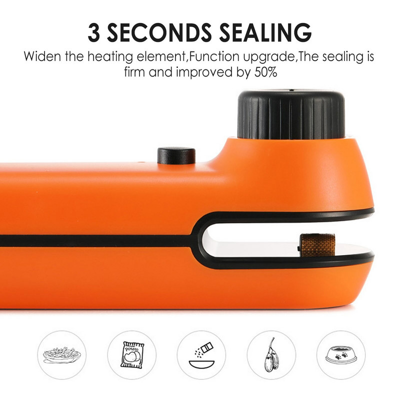 Mini USB įkrovimo vakuuminis sandariklis karšto maisto sandarinimo įtaisas plastikinių maišelių sandariklis namų virimo prietaisai įrankis virtuvės priedai