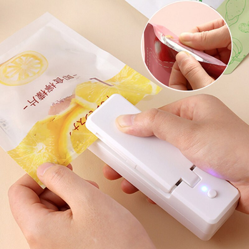 USB зареждане Уплътнителна чанта Уплътнител за пластмасови опаковки Затопляне на храна Затворете торбички Кухня Преносима машина за запечатване Уплътнител за торбички Съхранение на храна