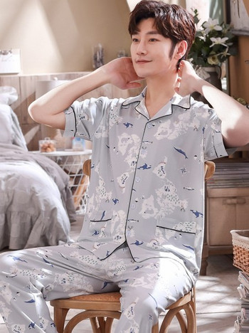 Мъжка пижама от две части- с къс ръкав