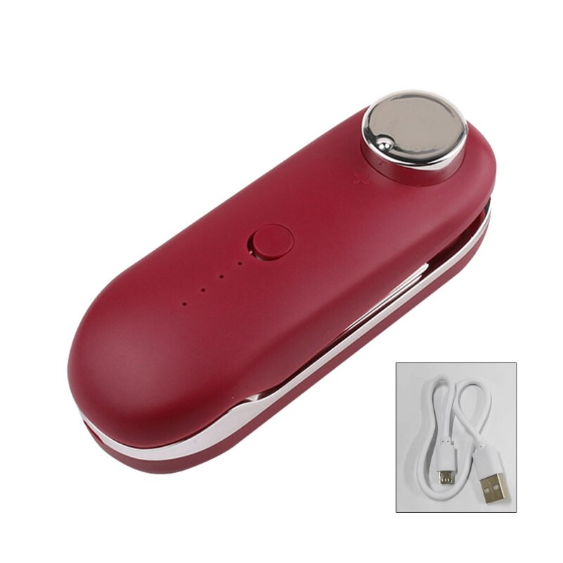 Mini termosigilant portabil pentru pungă, reîncărcabil prin USB, încălzire manuală, depozitare alimente, mașină de etanșare din plastic, clemă cu frigider 29EA