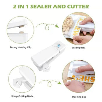 Mini Magnetic Sealer Bag Cutter Opener Φορητό σνακ τροφίμων Σφράγιση συσκευασίας Μηχάνημα θερμικής σφράγισης τσάντας Μηχάνημα σφράγισης κουζίνας