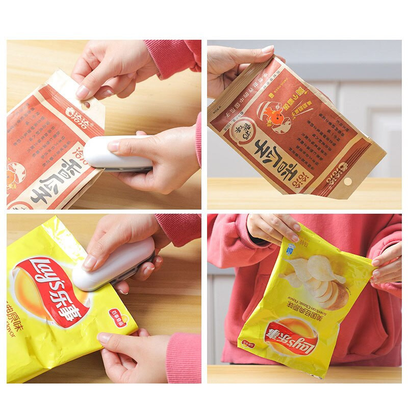 Mini mașină portabilă de etanșare de uz casnic Aparat de etanșare cu căldură Pachet pentru sac de depozitare Clip pentru pungă de mâncare din plastic Dispozitive de bucătărie
