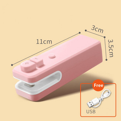 Vylepšený USB nabíjací stroj na uzatváranie vreciek, prenosný magnetický sací stroj na potraviny, občerstvenie, plastový uzatvárač vreciek, rýchlo uzatvárateľný otvorený vrecko, nový 2022