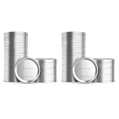 200Pcs 70 mm обикновени капаци за консервиране в устата за топки, буркани Разделени метални капачки за буркани Mason за консервиране, за обикновени буркани в устата