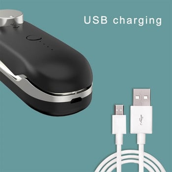 Μίνι φορητή τσάντα Heat Sealer USB Επαναφορτιζόμενη φορητή Θέρμανση Αποθήκευση Τροφίμων Πλαστικό Κλιπ μηχανής σφράγισης με Magnet Dropship