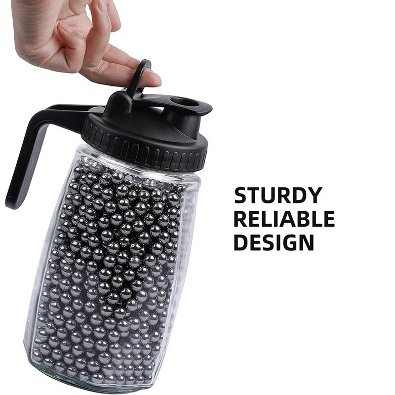 Capace pentru borcane Mason cu gură largă, capac cu capac cu mâner, cu etanșare etanșă și gura de turnare ușoară, capace reutilizabile pentru conserve