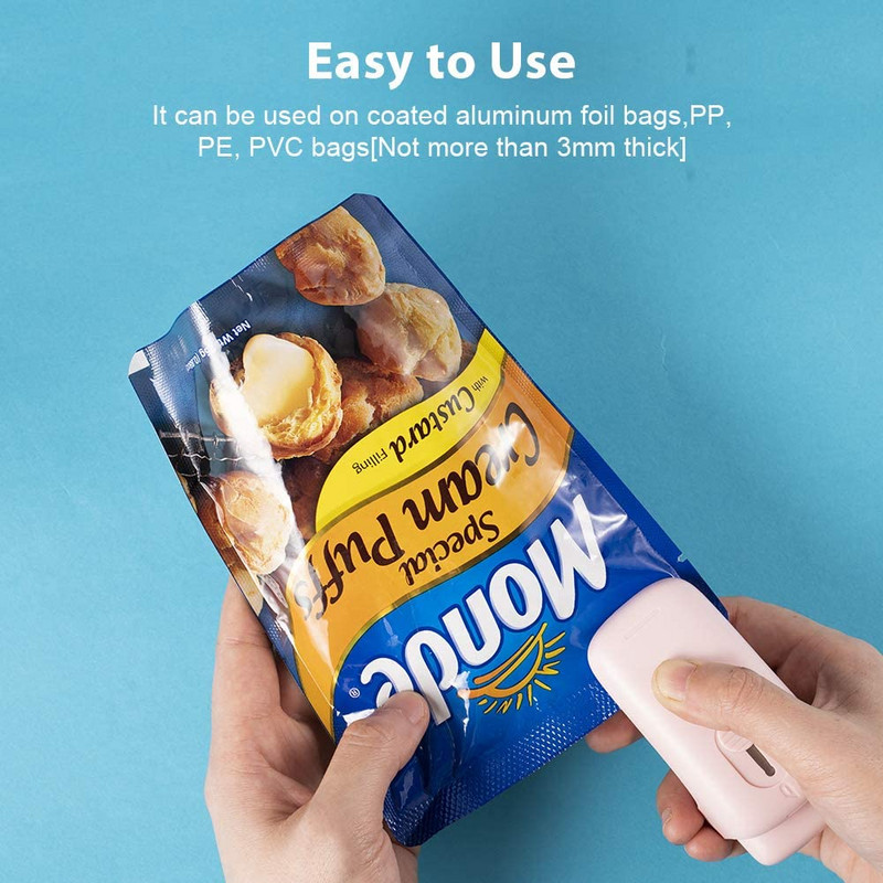 Mini termosigilant pachet de plastic sac de depozitare mini mașină de sigilat autocolant și sigilii la îndemână pentru accesorii de bucătărie pentru gustări