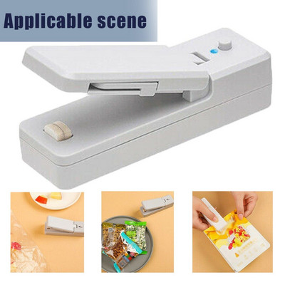 2 az 1-ben Mini Food Heat Sealer kézi tömítő vákuumgép USB-vel újratölthető műanyag snack-tároló táska tömítő csomagolóalkatrészekhez