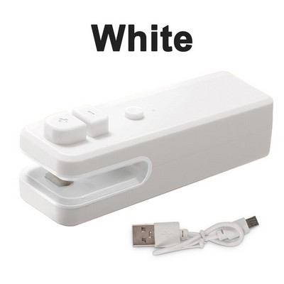 Nešiojamasis mini maišelio sandariklis 2 viename karšto sandarinimo mašina su pjaustytuvu magnetiniu USB įkraunamu rankiniu karščiu plastikiniam maišeliui