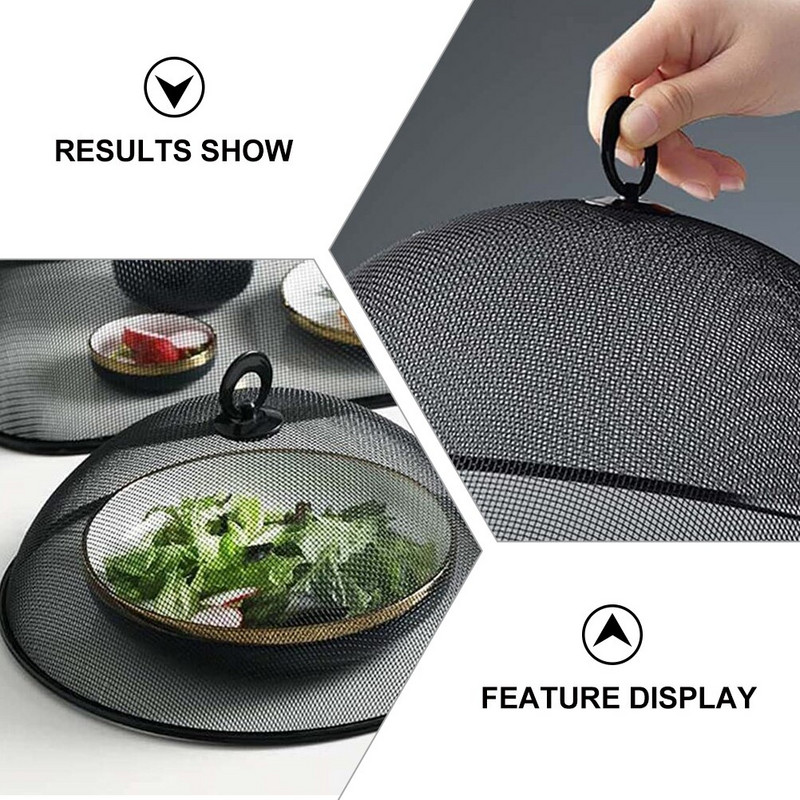 Dangtis tinklelis Dengiamasis kupolas metalinis palapinės tinklelis piknikas lauke skraidyklės plieninis nerūdijantis pyragas išorinė apsauginė plokštė