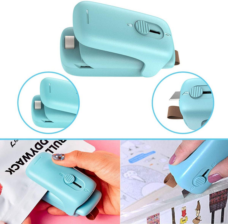 Mini uređaj za zatvaranje vrećica za čips, ručni aparat za vakuumsko zavarivanje i rezač, prijenosni stroj za ponovno zatvaranje vrećica za čips za grickalice i plastične vrećice