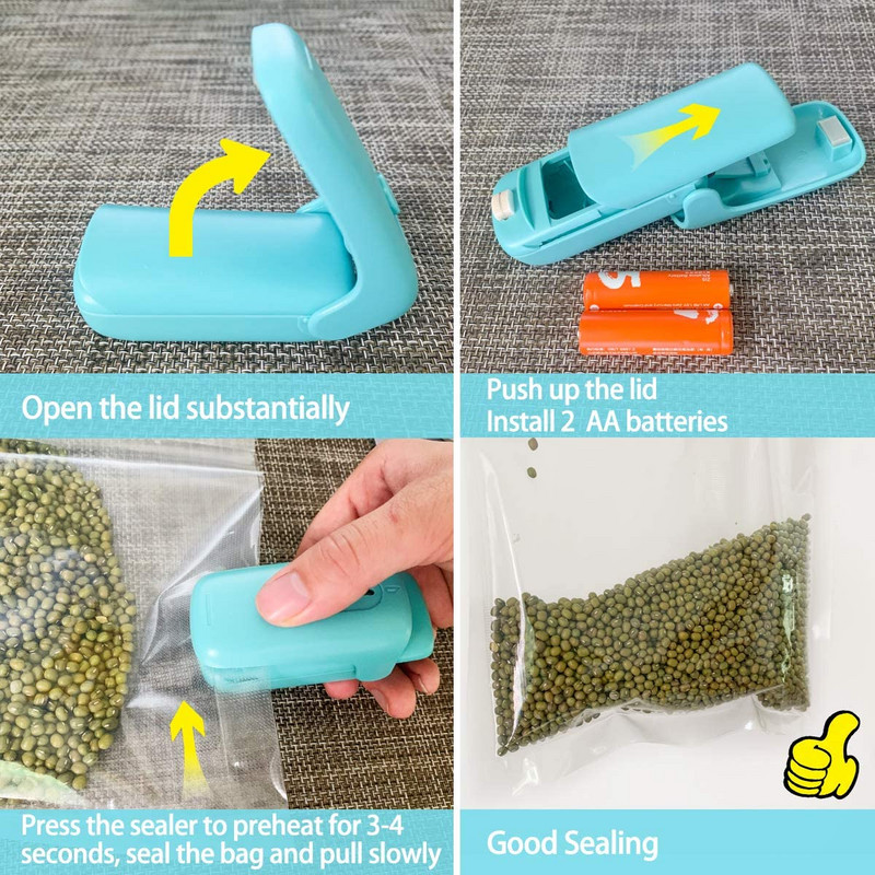 Mini uređaj za zatvaranje vrećica za čips, ručni aparat za vakuumsko zavarivanje i rezač, prijenosni stroj za ponovno zatvaranje vrećica za čips za grickalice i plastične vrećice