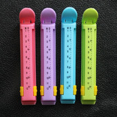 Laiko skalės dizainas Fresh Food Seal Stick Sandėliavimas Spalvotas plastikinių maišelių sandariklis, skirtas maistui pagardinti šiukšlių pakuotės maišelių spaustukais