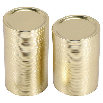 150 ks bežných vrchnákov na zaváranie pre guľové, Kerr poháre, delené kovové vrchnáky Mason na zaváranie (70 mm, zlaté)