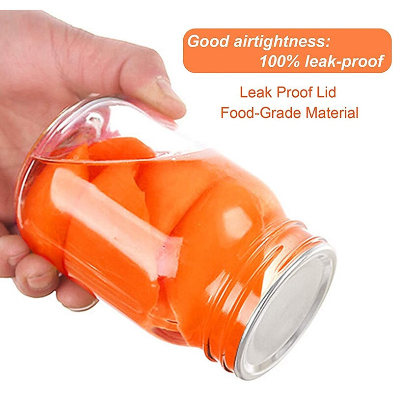 80/100 de bucăți capace pentru conserve cu gură obișnuită 70/86 mm pentru borcan Mason Capace pentru conserve Capace reutilizabile de tip split Accesoriu rezistent la scurgeri