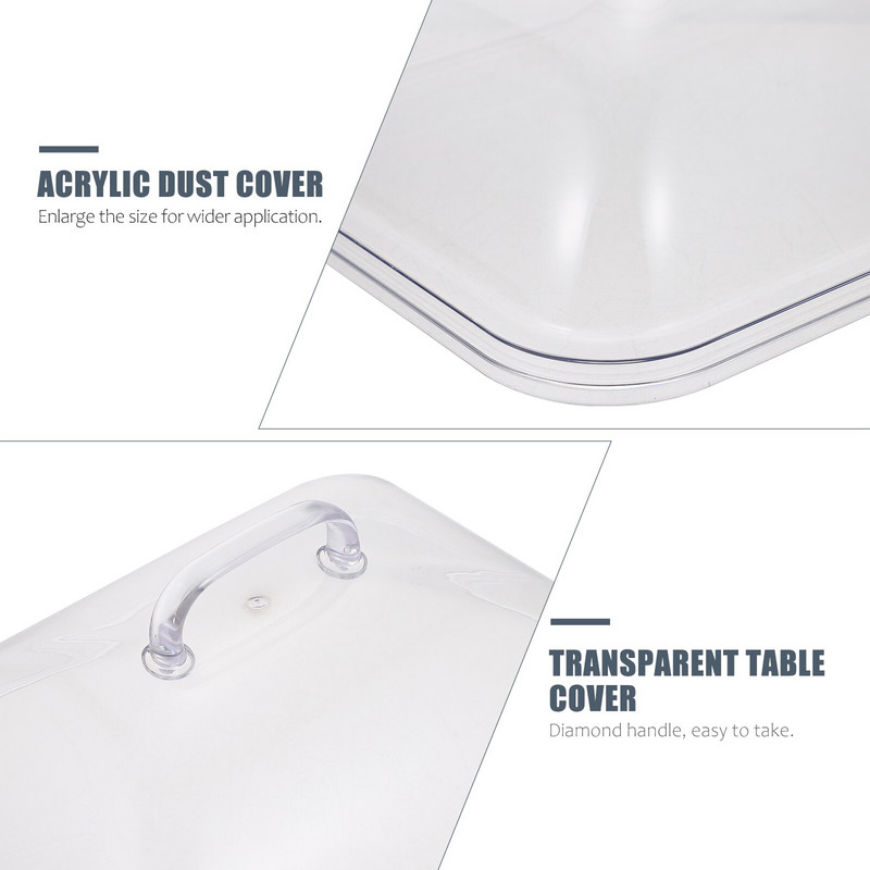 Cover Cake Dome Desszert Cleardisplay fedél átlátszó sütőtál sajt gyümölcs akrilállvány fedők fogantyú Squarehome snack