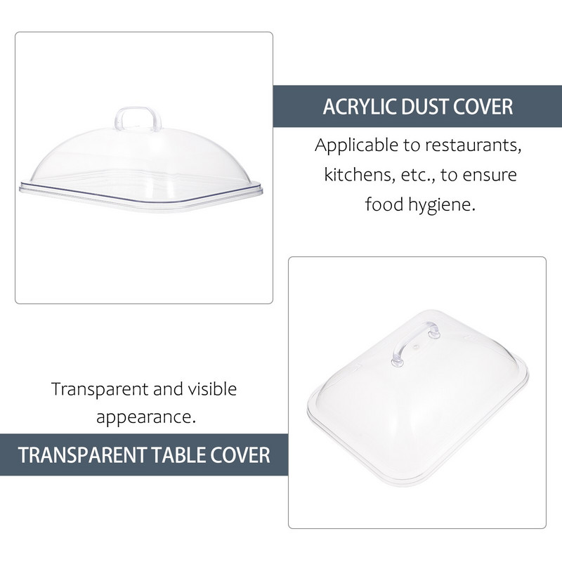 Cover Cake Dome Desszert Cleardisplay fedél átlátszó sütőtál sajt gyümölcs akrilállvány fedők fogantyú Squarehome snack