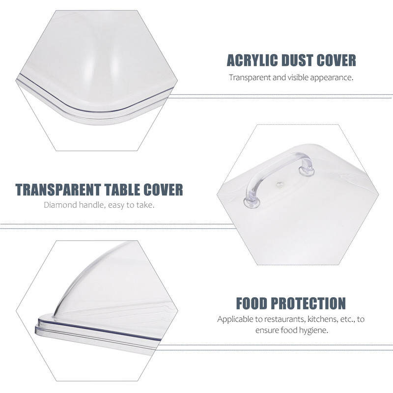 Cover Cake Dome Desszert Cleardisplay fedél átlátszó sütőtál sajt gyümölcs akrilállvány fedők fogantyú Squarehome snack