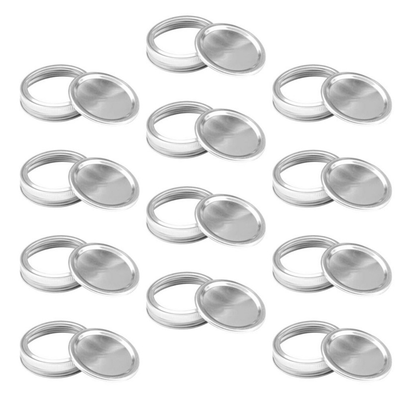 Capace Borcan de conserve Gură zidar Capace late obișnuite Capace Capace de înlocuire reutilizabile Capac Kerr Plate de tablă Inele de sticlă Cafea