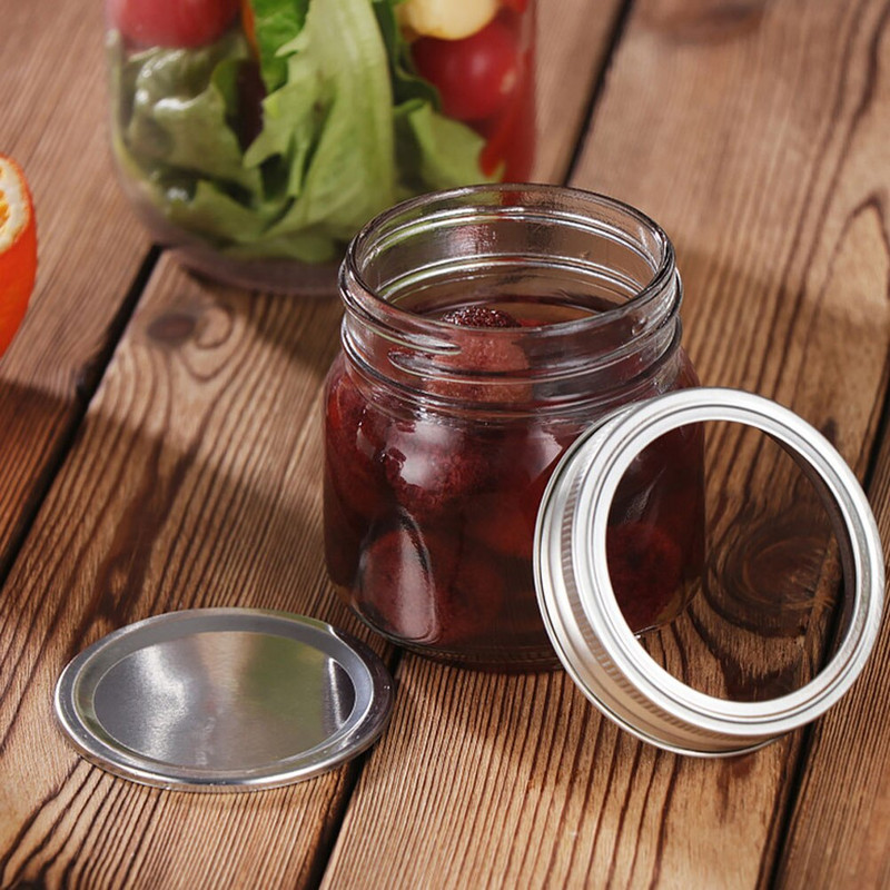 Capace Borcan de conserve Gură zidar Capace late obișnuite Capace Capace de înlocuire reutilizabile Capac Kerr Plate de tablă Inele de sticlă Cafea