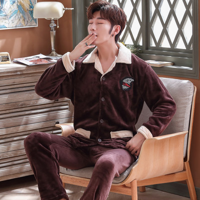 Pijamale barbati toamna-iarna cu maneci lungi