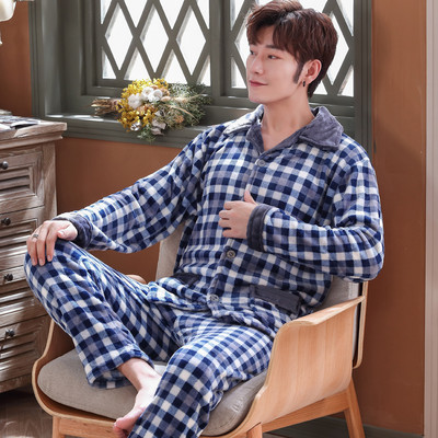 Pijamale barbati toamna-iarna cu maneci lungi