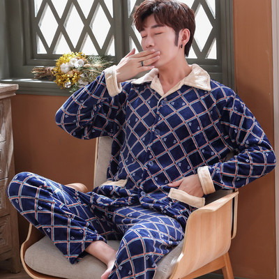 Pijamale barbati toamna-iarna cu maneci lungi