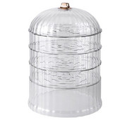 Covercake Dome desertinės lėkštės ekrano dangteliai pikniko duonos purslai lėkštės serverio stovas mikrobangų krosnelės stiklas