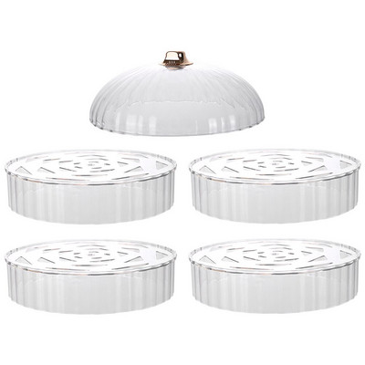 Covercake Dome desertinės lėkštės ekrano dangteliai pikniko duonos purslai lėkštės serverio stovas mikrobangų krosnelės stiklas