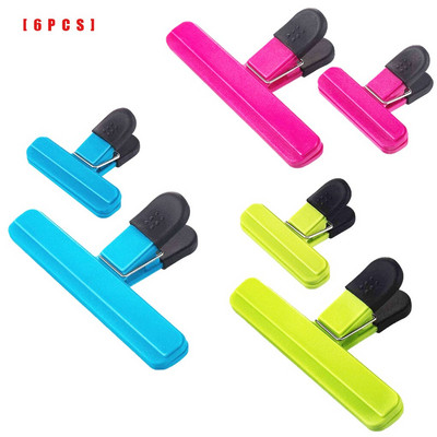 6db műanyag élelmiszer zárózsák csíptető friss nedvességálló burgonya chips képeslap zárókapcsok háztartási konyha kütyü.