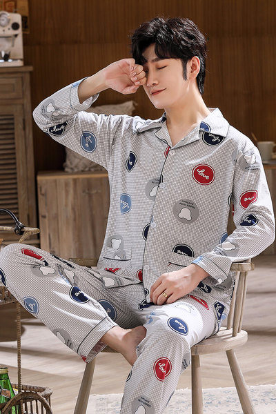 Pijamale bărbați din două piese - bluză și pantaloni