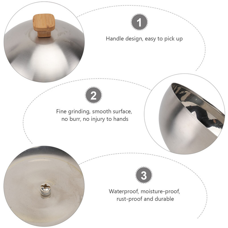 Kattekaas kuppelpanni küpsetusplaat aurutav praadsulatamine juustu praepann Universaalne ümmargune küpsetusgrill õlikindel roostevaba teras