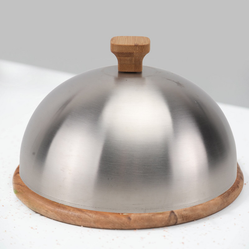 Kattekaas kuppelpanni küpsetusplaat aurutav praadsulatamine juustu praepann Universaalne ümmargune küpsetusgrill õlikindel roostevaba teras