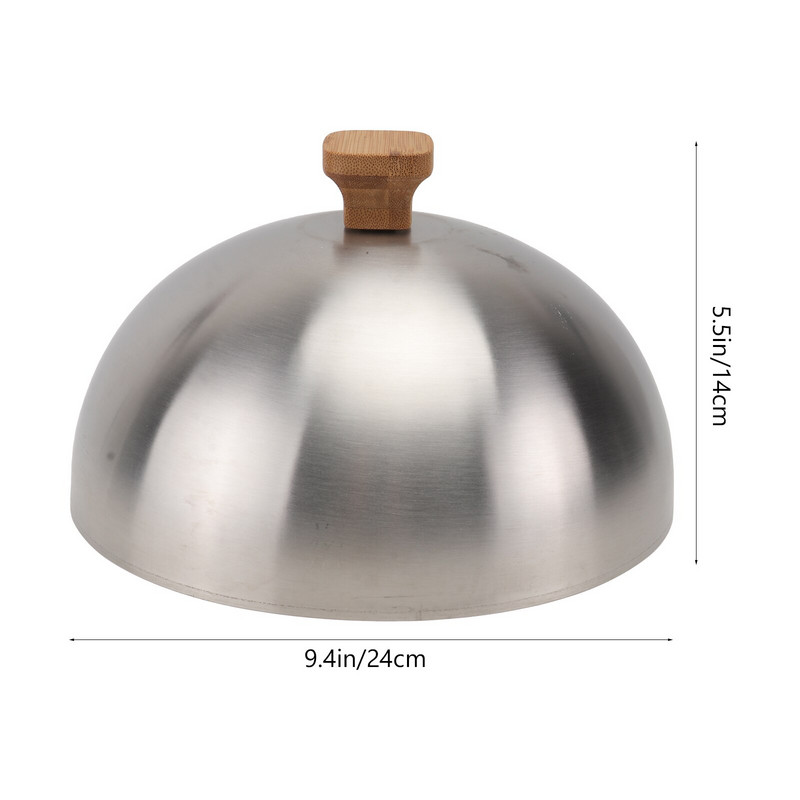 Kattekaas kuppelpanni küpsetusplaat aurutav praadsulatamine juustu praepann Universaalne ümmargune küpsetusgrill õlikindel roostevaba teras