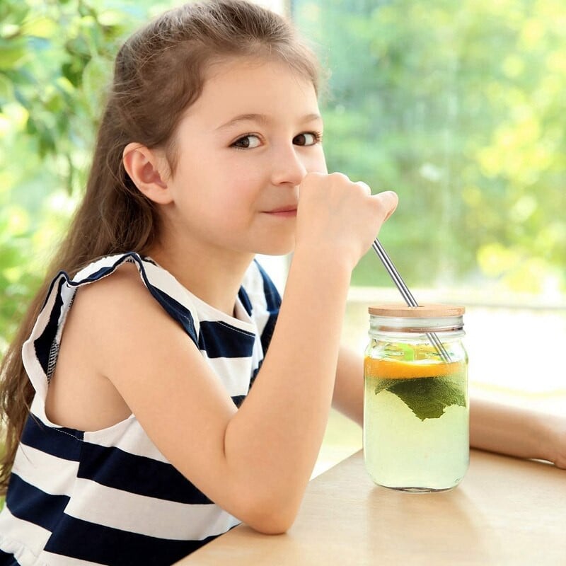 Daugkartiniai bambuko indelių dangteliai 70 mm bambuko indelių dangteliai su šiaudų anga plačios burnos masoniniam stiklainiui